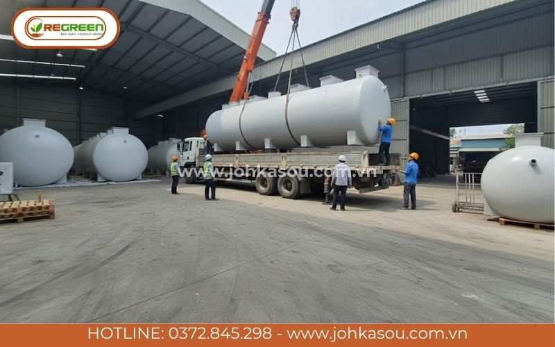 Vận chuyển module hệ thống xử lý nước thải tại nguồn