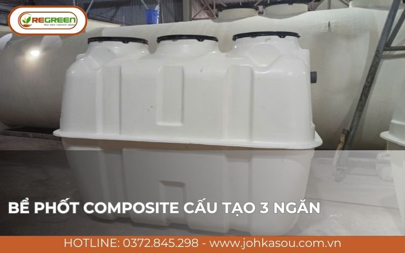 Mẫu bể phốt composite 3 ngăn
