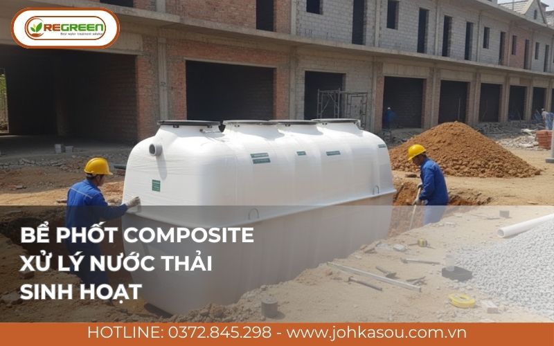 Thi công bể phốt composite nhà phố